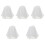 5St Witte Parel Bruidsluier Kort Sierlijk Bruidshaaraccessoire 3