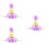 3Pz Fasce Viola Neonata 1 Compleanno Eleganti 7