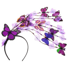 3Pcs Purple Butterfly Headband Decorative Hair Accessory