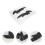 2Paia Applique Nera Per Cucito Eleganti Decorazione 8