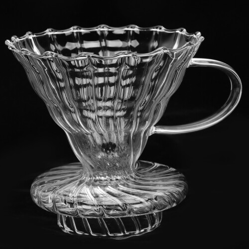Glass Pour Over Coffee Dripper Cone Filter, 11.5x11.3x6cm 2