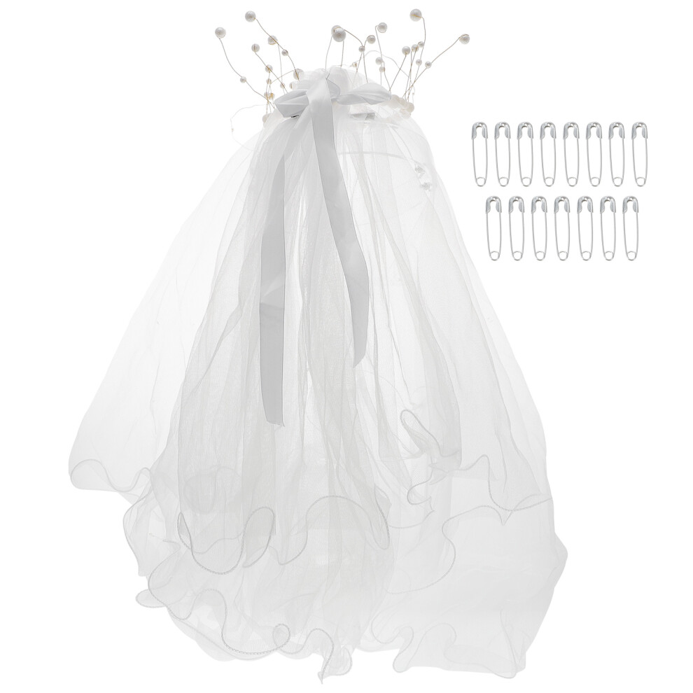 3St Bruidslichtsluier Wit Hoofdband Bruid Haardecoratie Verloving-image