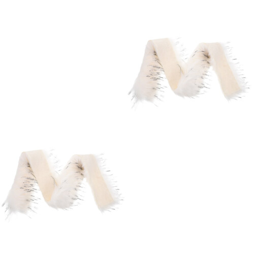 2St Wit Nep Voor Doe-Het- Gnoom Baard En Accessoires 2