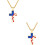 2St Flag Necklace Titanium Staal Goudkleurig Man Decor Accessoire 6
