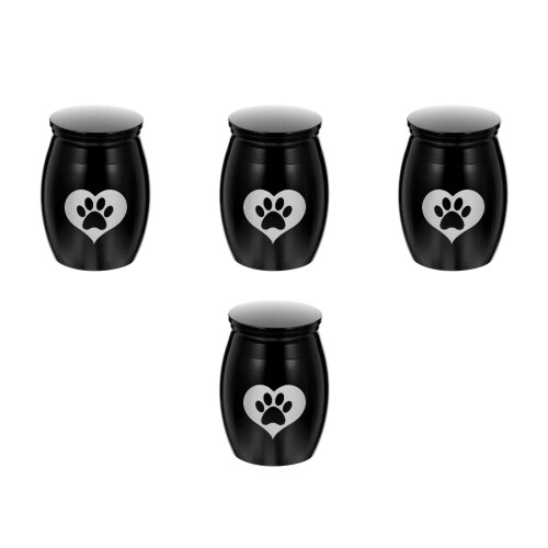 4 Unidades De Urna Para Cachorro E Aço Inoxidável Com 2