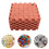 Interlocking Foam Mat 9 Pcs for Knitting Blocking Brick Red Crochet Projects 16