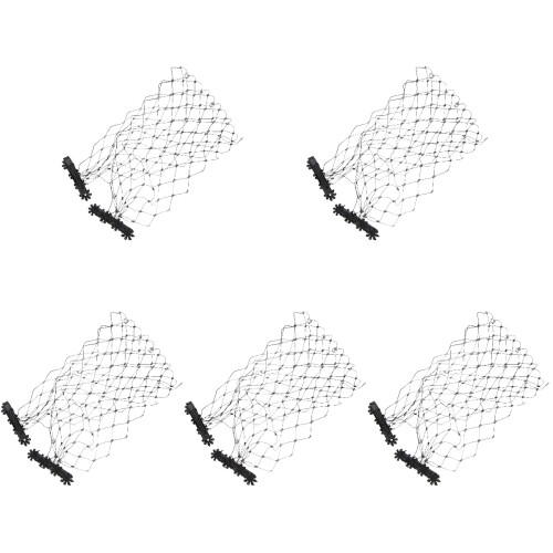 5 Gesichtsschleier Schwarzer Netzschleier Mit Clips 1