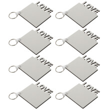 24Stk DIY Schlüsselanhänger Blank Weiß Für Wärmetransfer Und Geschenk
