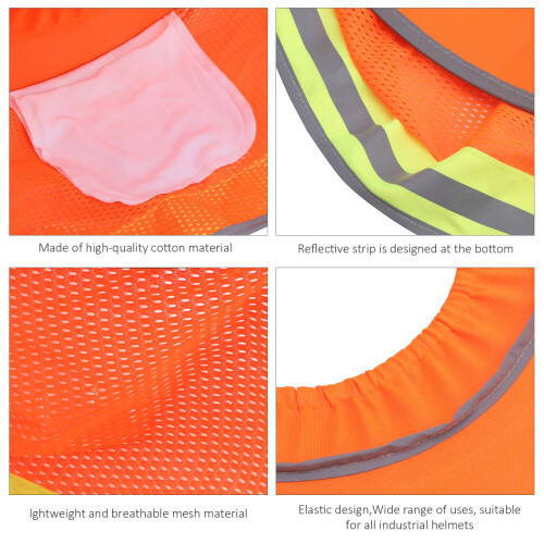 Hard Hat Sun Shield Reflective Stripe Breathable Construction Safety Gear 2