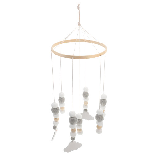 4 Wiegendoos Wolkvorm Hangende Versiering Felt Hanger