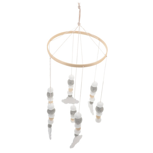 4 Wiegendoos Wolkvorm Hangende Versiering Felt Hanger 1