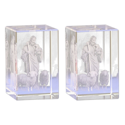 2St Gegraveerd Kristallen Decoratie Transparant Gift 2