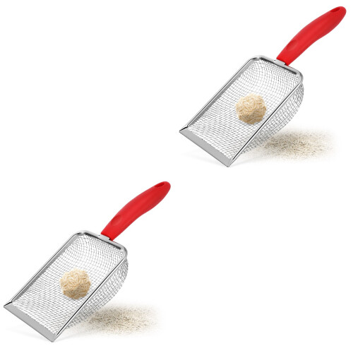 2 Kattenbak Schepje Roestvrij Staal Litterbak 2