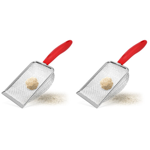 2 Kattenbak Schepje Roestvrij Staal Litterbak 1