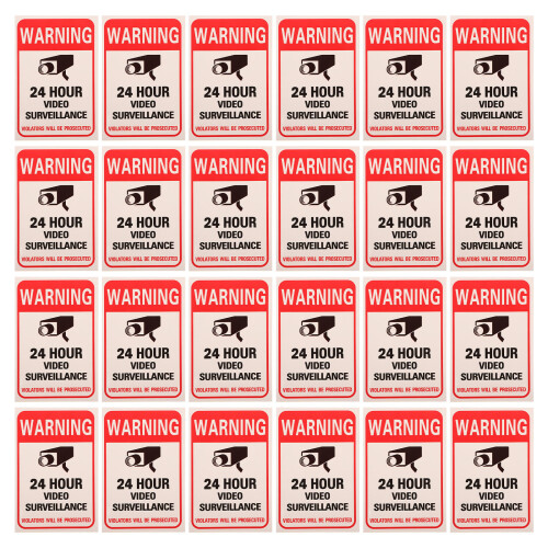 Bewakingsstickers Veiligheidsbord Zelfklevend Wanddecor 1