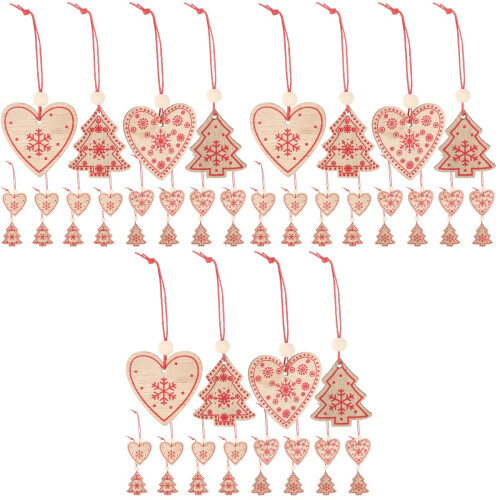 60 Valentines Holz Bastelmaterial Hängendes Teil 2