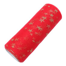 3Stk Tutu Roll Glitzer Sternen Tüll Bastelgaze Partydekoration Rot