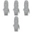 4Stk Desktop Verzierung Moai Statue Harz 5