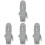 4Stk Desktop Verzierung Moai Statue Harz 4