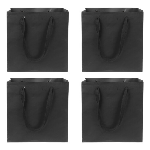 12Stk Schwarze Papiertragetaschen Für Und Geschenkverpackung