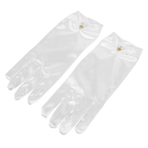 2Stk. Kurze Satin Mit Perlenanhänger Für Damen 2