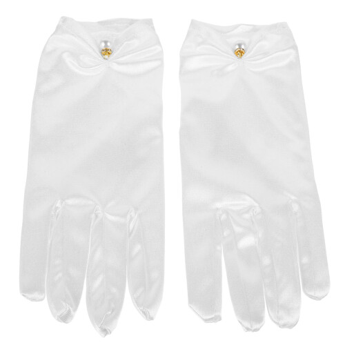 2Stk. Kurze Satin Mit Perlenanhänger Für Damen 1