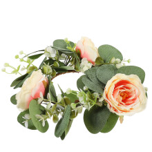 2Stk Künstlicher Kerzenblumenkranz Europäischer Tischdekoration