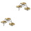 2Sets Dekoratives Goldenes 3- Dessert- Und -Displaygestell 3