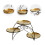 2Sets Dekoratives Goldenes 3- Dessert- Und -Displaygestell 9