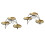 2Sets Dekoratives Goldenes 3- Dessert- Und -Displaygestell 4