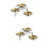 2Sets Dekoratives Goldenes 3- Dessert- Und -Displaygestell 7