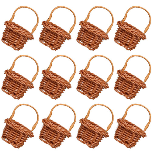36 Mini Blumenkorb, Kleiner Gewebter Dekokorb 2