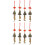 8Stk Windglocken Hängend Metall Gold Garten Wohnaccessoire 6