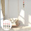 8Stk Windglocken Hängend Metall Gold Garten Wohnaccessoire 10
