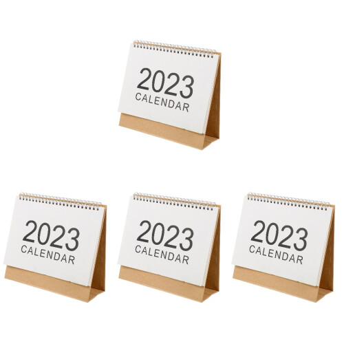 4Stk Büro Tischkalender 2023, Bunt, Dickes , Einfaches Design 1