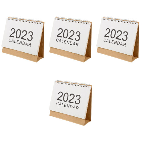 4Stk Büro Tischkalender 2023, Bunt, Dickes , Einfaches Design 2