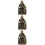 3Stk Desktop Guan Statue Messing Skulptur Figur 10