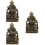 3Stk Desktop Guan Statue Messing Skulptur Figur 9