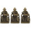 3Stk Desktop Guan Statue Messing Skulptur Figur 6