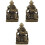 3Stk Desktop Guan Statue Messing Skulptur Figur 5