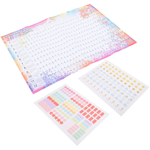 5Stk Wandkalender Englischer Monatskalender Büromaterial 1