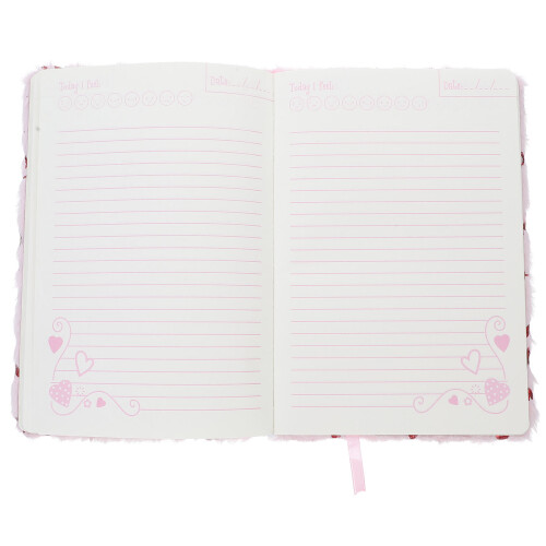 2Stk Valentins Tagebuch Buch Plüschdeckel Multifunktions Notizbuch Journal 2