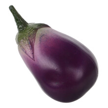 3Stk. Realistische Aubergine Aus Kunststoff Für Zu Hause
