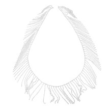 3 Teile Strasskette Stickerei Strassapplikation Bekleidungsmaterialien