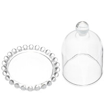 3 Sets Transparente Dessertteller Dekorative Kuchentablett Haushalt