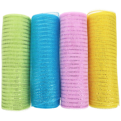 8 Mesh-Bänder Für Osterkranz Basteln Poly-Mesh 1