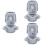 3Stk Moai Statue Stifthalter Brillen Halter Desktop 6
