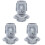 3Stk Moai Statue Stifthalter Brillen Halter Desktop 2