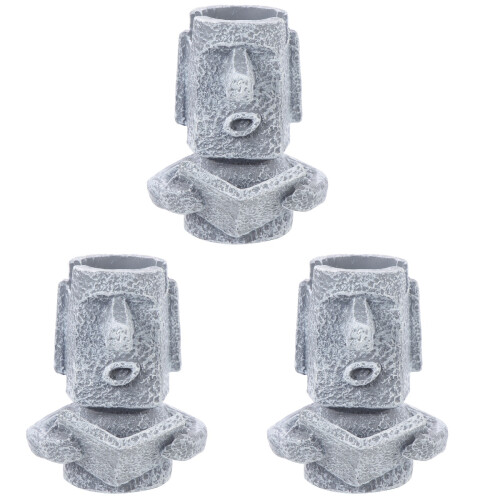 3Stk Moai Statue Stifthalter Brillen Halter Desktop 1