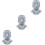 3Stk Moai Statue Stifthalter Brillen Halter Desktop 5